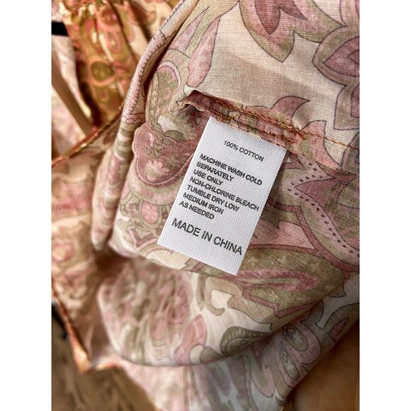 Trovata Birds of Paradis Clover Blouse Autumn Paisley size M medium - Picture 6 of 7